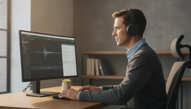 Over-Ear Kopfhörer für präzise Diktate